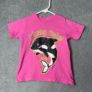 Sea World Shirt Toddler Girls Size 3T Pink Orca Whale Graphic